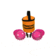 Powerflare PF-200 Softpack,  4 Safety Lights,Infrared LED,Orange Bag,4 Batteries, Hot Pink Shell SP4O-I-HP