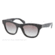 Prada JOURNAL PR04QS Sunglasses 1BO0A7-52 - Matte Black Frame, Gray Gradient Lenses
