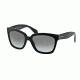 Prada PR07PSA Sunglasses 1AB0A7-56 - Black Frame, Light Grey Gradient Dark Grey Lenses