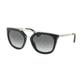 Prada PR13QSA Sunglasses 1AB0A7-54 - Black Frame, Grey Gradient Lenses