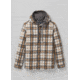 prAna Asgard Hooded Flannel Shirt, Camel, Small, 1964511-200-ST-S