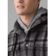 prAna Asgard Hooded Flannel Shirt, Charcoal, XLarge, 1964511-020-ST-XL