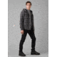 prAna Asgard Hooded Flannel Shirt, Charcoal, XLarge, 1964511-020-ST-XL