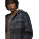 prAna Asgard Hooded Flannel Shirt - Mens, Charcoal, Medium, 1973731-020-M