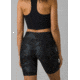 prAna Electa Short II - Women's, Large, Black Camo, 1971401-002-L