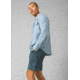 prAna Lost Sol Long Sleeve Shirts - Mens, Chambray Heather, Medium, 1972361-401-SL-M