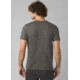 prAna V-Neck T-Shirt, Charcoal Heather, Large, 1965421-003-ST-L
