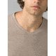 prAna V-Neck T-Shirt, Dark Khaki Heather, Large, 1965421-250-ST-L