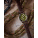 ProTek Titanium Field Watch, Titanium Case/Green Dial/Dark Brown Strap, One Size, PT3005