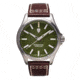 ProTek Titanium Field Watch, Titanium Case/Green Dial/Dark Brown Strap, One Size, PT3005