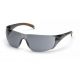 Carhartt Billings Safety Glasses, Gray Lens w/ Gray Temples CH120S