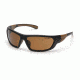 Pyramex Carbondale Safety Glasses, Sandstone Bronze Lens w/ Black/Tan Frame CHB218D