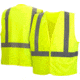 Pyramex Class 2 Solid Hi-Vis Safety Vest, Lime, Large, RVHL2910L