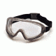 Pyramex Capstone Goggles and Face Shield - Gray frame, Clear Antifog Lens, EDEMO1