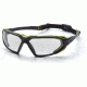 Pyramex Highlander Safety Glasses - Clear Anti-Fog Lens, Black-Lime Frame SBL5010DT