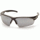 Pyramex Ionix Safety Glasses, Black Frame/Silver Mirror Lens SB8170D