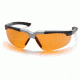 Pyramex Reatta Safety Eyewear - Orange Lens, Black-Silver Frame SBS4840D