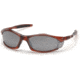 Pyramex Solara Safety Eyewear - Silver Mirror Lens, Trans Orange Frame STO4370D