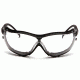 Pyramex V2G Reader Safety Goggles,Clear Anti-Fog + 2.5 lens, Black Frames GB1810STR25