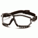 Pyramex V2G Safety Glasses - Clear Anti-Fog Lens, Black Frame GB1810ST