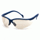 Pyramex Venture II Safety Glasses - Metallic Blue Frame, Indoor/Outdoor Mirror Lens SMB1880S
