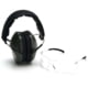 Pyramex VGCOMBO310 Low-Profile Combo Kit Scratch Resistant Clear Lens &amp; Frame with Rubber Temple Tips, OD Green Low-Profile Earmuffs, VGCOMBO310