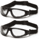 Pyramex XSG Safety Glasses - Clear Anti-Fog Lens, Black Frame, Pack of 2