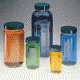 Qorpak Bottle Beakers, Medium Rounds, Wide Mouth, Qorpak 7981 With Fluoropolymer Resin-Lined Green Thermoset Cap