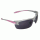 Radians Women's Shooting Glasses Smoke Lens With Silver/Pink Frame