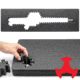 RAGAR Hard Rifle Cases 46in x 13.5in XP Crosslinked Foam Insert, Charcoal Gray, Large, RG00014-XP
