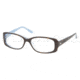 Ralph Lauren RL 6038B Eyeglasses Styles Havana-Azure Transparent Frame w/Non-Rx 52 mm Diameter Lenses, 5211-5215