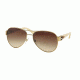 Ralph Lauren RL7047Q Sunglasses 928613-58 - Shiny Pale Gold Frame, Gradient Brown Lenses