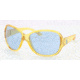 Ralph Lauren RL8090 Sunglasses 540472-6415 - Yellow Transparent Frame, Blue Solid Lenses