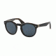 Ralph Lauren RL8146P Sunglasses 5613R5-49 - Black On Spotty Havana Frame, Smoke Lenses