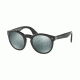 Ralph Lauren RL8146P Sunglasses 567140-49 - Black Lizard Frame, Green Mirror Silver Lenses