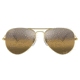 Ray-Ban Aviator Large Metal RB3025 Sunglasses, Legend Gold Frame, Silver/Brown Chromance Lens, Polarized, 55, RB3025-9196G5-55