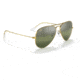 Ray-Ban Aviator Large Metal RB3025 Sunglasses, Legend Gold Frame, Silver/Green Chromance Lens, Polarized, 55, RB3025-9196G4-55