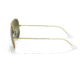 Ray-Ban Aviator Large Metal RB3025 Sunglasses, Legend Gold Frame, Silver/Green Chromance Lens, Polarized, 55, RB3025-9196G4-55