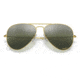 Ray-Ban Aviator Large Metal RB3025 Sunglasses, Legend Gold Frame, Silver/Green Chromance Lens, Polarized, 55, RB3025-9196G4-55