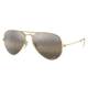 Ray-Ban Aviator Large Metal RB3025 Sunglasses, Legend Gold Frame, Silver/Grey Chromance Lens, Polarized, 55, RB3025-9196G3-55