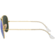 Ray-Ban Aviator Large Metal RB3025 Sunglasses, Matte Gold Frame, Crystal Green Mirror/Multi Blue Lenses, RB3025-112-17-5514