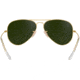 Ray-Ban Aviator Large Metal RB3025 Sunglasses, Matte Gold Frame, Crystal Green Mirror/Multi Blue Lenses, RB3025-112-17-5514