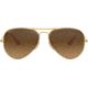 Ray-Ban Aviator Large Metal RB3025 Sunglasses, Matte Gold Frame, Polar Brown Lenses, RB3025 112/M2-55