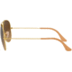 Ray-Ban Aviator Large Metal RB3025 Sunglasses, Matte Gold Frame, Polar Brown Lenses, RB3025 112/M2-55