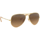 Ray-Ban Aviator Large Metal RB3025 Sunglasses, Matte Gold Frame, Polar Brown Lenses, RB3025 112/M2-55