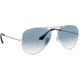 Ray-Ban Aviator Large Metal RB3025 Sunglasses, Silver Crystal Gradient Light Blue, RB3025 003/3F-5514