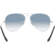 Ray-Ban Aviator Large Metal RB3025 Sunglasses, Silver Crystal Gradient Light Blue, RB3025 003/3F-5514