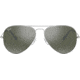 Ray-Ban Aviator Large Metal RB3025 Sunglasses, Silver Frame, Crystal Gray Mirror 55 mm Lenses, W3275-5514