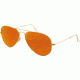 Ray-Ban Aviator Large Metal Sunglasses RB3025 112/69-5514 - Matte Gold Frame, Crystal Brown/Orange Mirror Lenses