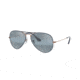 Ray-Ban Aviator Large Metal Sunglasses RB3025 9156AJ-55 - , Blue Bi-mirror Grey Lenses